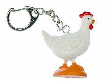 Chicken Keychain Miniblings Keyring Rooster Farm Easter Chickens