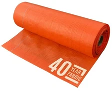 40 Year - Landscape Fabric - Orange Ground Cover Weed Barrier Control 
