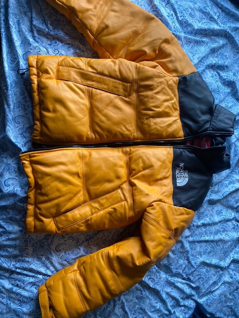 supreme yellow puffer jacket