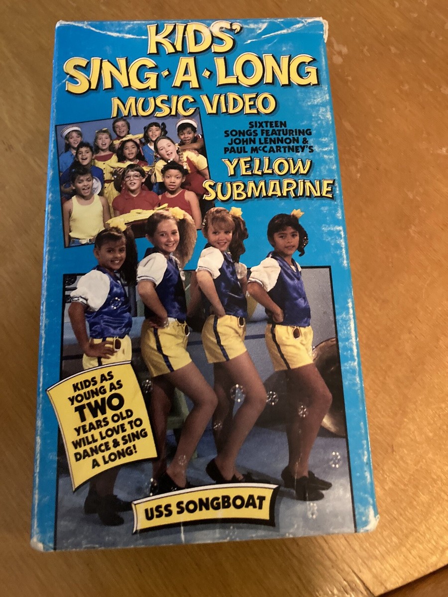 Kids' Sing-A-Long Music Video VHS Tape 1989 Yellow Submarine