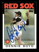1986 Topps #605 Dennis Boyd signed autograph Crisp blue sharpie JBN2 BXCP66