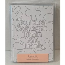 Ban.do Color In Notecard Set 10 Cards Envelopes Motivational Open Box