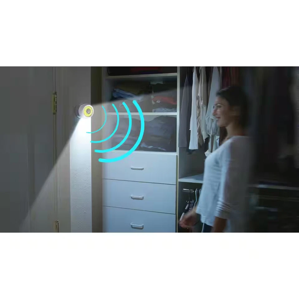 Sensor de movimento sem fio e portátil luzes LED COB ultra brilhantes (pacote com 3) NOVO - Imagem 3 de 4