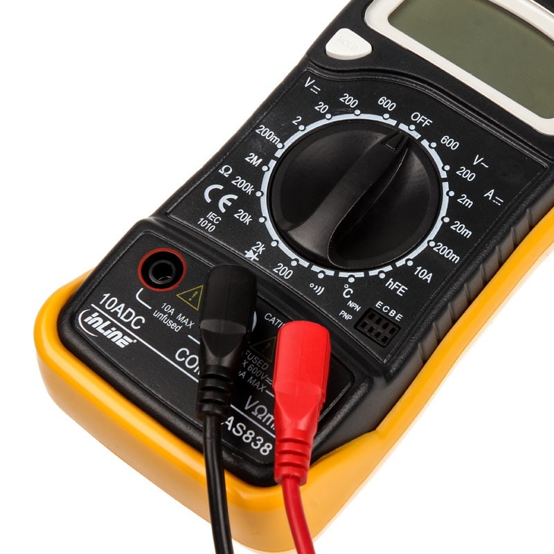Multimetro InLine 43117 Rosso: Tester Digitale Temperatura 3-in-1 - 4