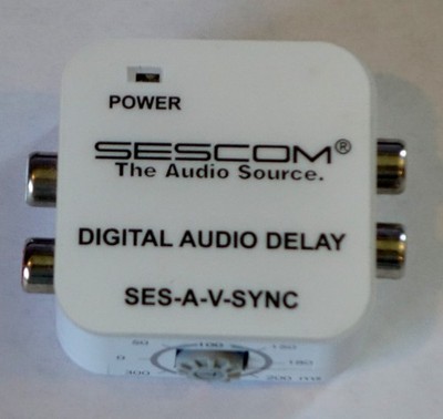 Sescom SES-A-V-SYNC Digital Audio Delay Lip-Sync Corrector with power supply