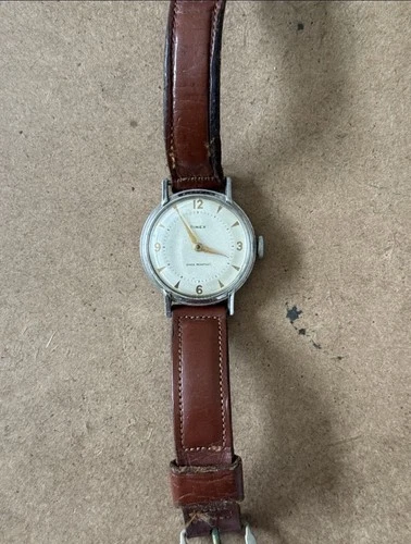 Timex Viscount 1961 Silver Tone Mens Vintage 1960s Automatic Self Winding Watch