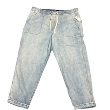 Gap Denim Joggers Pant with Rope Tie Closure Size XL Light Wash