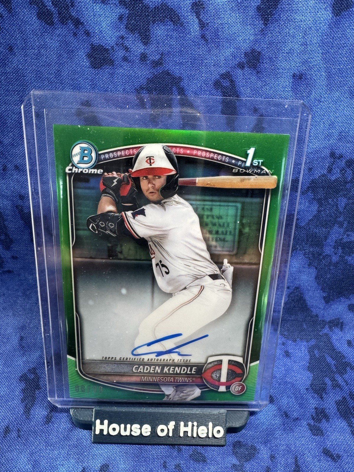 2025 Bowman - Chrome 1st Green Refractor 96/99 Auto CPA-CKE Caden Kendle Twins