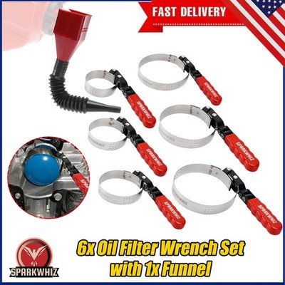 SPARKWHIZ 7 IN 1 Oil Filter Wrench Oil Filter Removal Tool Set 2-1/6'' 5-1/4''