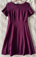Talbots Dress Midi A-Line Size 4 Plum / Purple Work Career Professional Attire