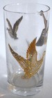 Vtg Libbey Glass Golden Mallards 5.5" Highball Tumbler MCM Embossed Gold FreeS&H — photo 3