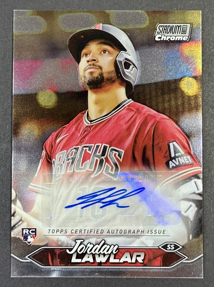 Jordan Lawlar 2024 Stadium Club Autograph #SCCA-JL Rookie RC Auto