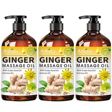 3 Pack Ginger Massage Oil with Arnica 3.1 Fl Oz Pack of 3 ,