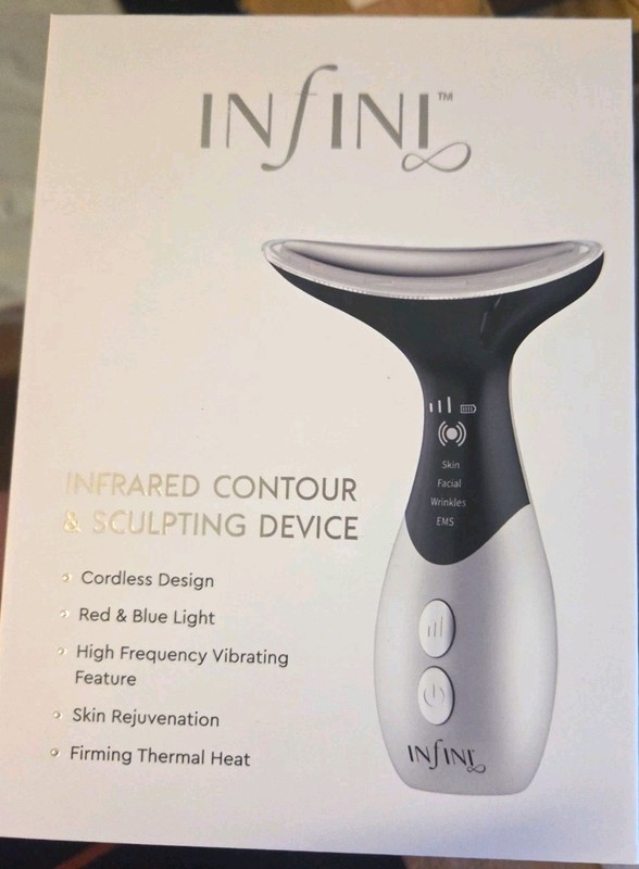 Infini Infrared Sculpting Facial Massager Cordless Red/Blue Light Heat MSRP $199
