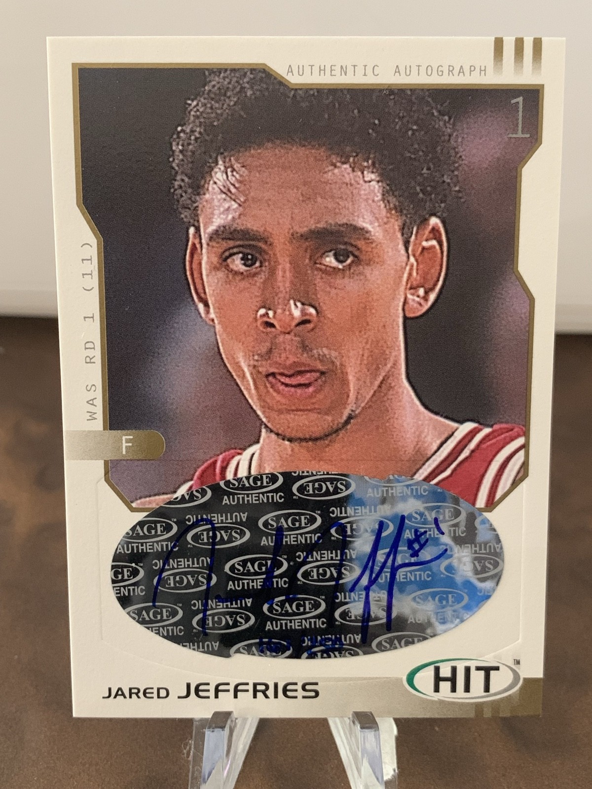 2002-03 SAGE Hit - Jared Jeffries #H1 Gold Autographs /250 (AU, RC)