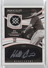 2021 Panini Immaculate Monochrome Relics Sock Brand Logos /4 Wil Crowe Auto 1h0p