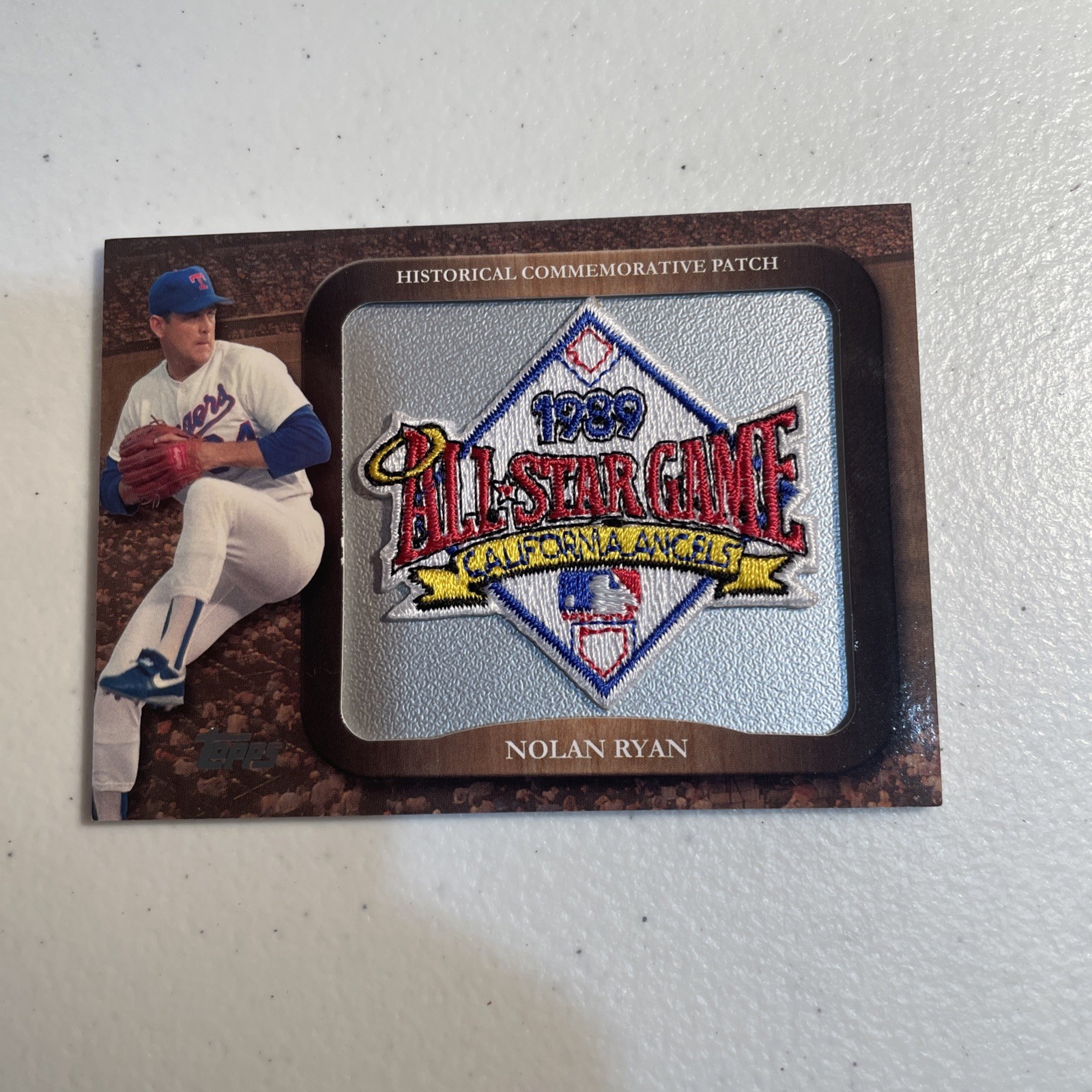 Nolan Ryan 2009 Topps #LPR-48 Legends Commemorative Patch 1989 All-Star Game HOF