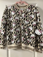 Hello Kitty Sanrio Animal Print Jacket Girl  s Size 12 NWT