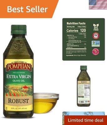 Robust Extra Virgin Olive Oil - First Cold Pressed, Rich in Polyphenols, 16 F...