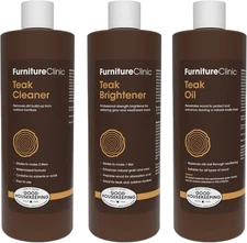 Teak Care Kit | for Teak Outdoor Wood Patio Furniture | Clean, Brighten, Nourish