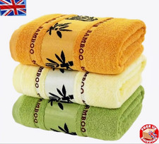 Bamboo Towels Set of 4 Luxury Soft Absorbent Quick Dry Bath Face Beach Sheet