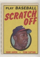 1971 Topps Scratch Off Unscratched Hank Aaron HOF 0ls