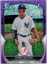 2023 Bowman Chrome 1st Purple Shimmer Refractor #BCP-191 Keiner Delgado #/250