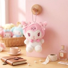 Sanrio Kuromi Pink Tone Mascot Plush Keychain