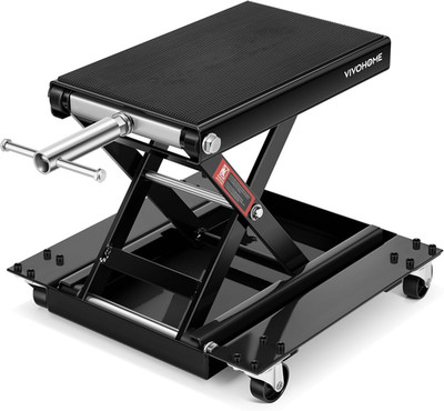 VIVOHOME 500Kg Motorrad Hebebühne Stahl Breites Deck ATV Scherenhebebühne Wagenh