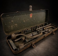 Vintage Duro-chrome Socket Wrench Set 19 Metal Case Antique Industrial Decor Vintage Duro-chrome Socket Wrench Set 19 Metal Case Antique Industrial Decor