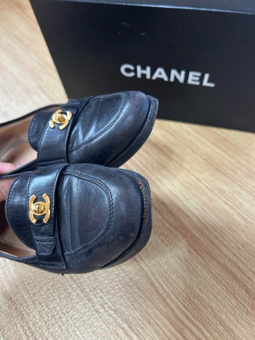 last sale CHANELローファー CHANEL 24/25 Cruise Collection Loafers Shiny Crumple