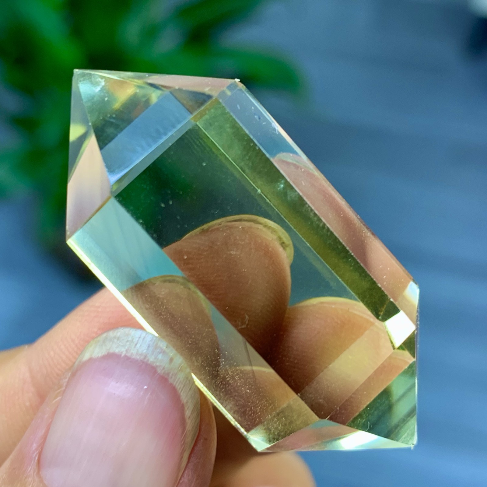 19G Natural Citrine Quartz Obelisk Double Point Wand for Reiki Healing Energy