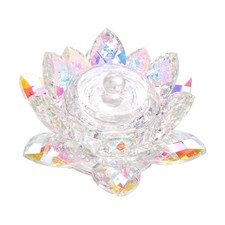 Nail Art Crystal Cup with Lid Creative Lotus Manicures Liquid Powder Cup