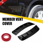 New Glossy Black Side Fender Air Vents Wing Cover Trim Accessories Universal