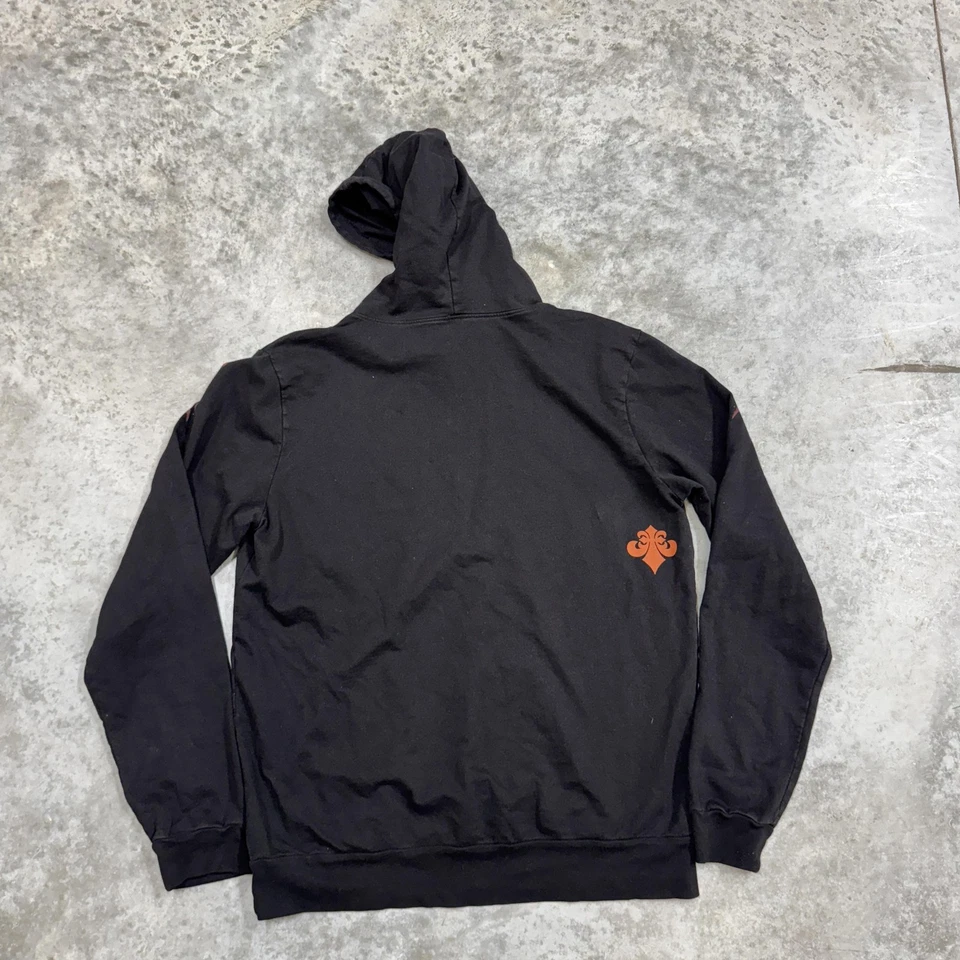 Sudadera con Capucha Affliction Para Hombres Grande Negra Llama Calavera Gráfico Pullover Vivo Rápido Tatuaje Foto 3 de 4