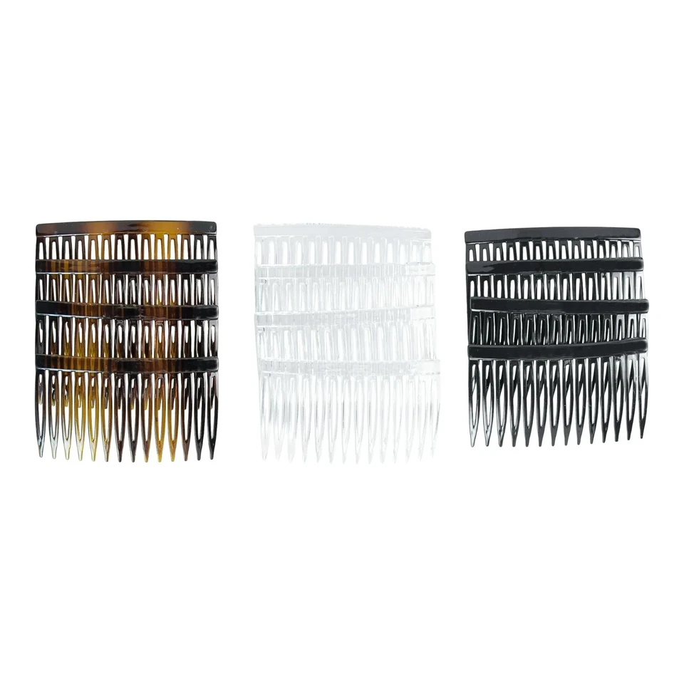 Scunci Plastic Side Hair Combs, Black, Clear, and Tortoise Shell, 12 Ct - Image 4 of 4