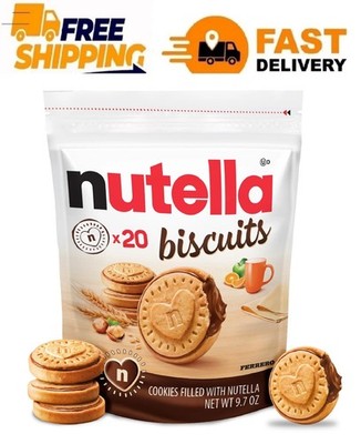 Nutella Biscuits Cookies Filled, Nutella Hazelnut Spread, Sweet Snack, 9.7 oz