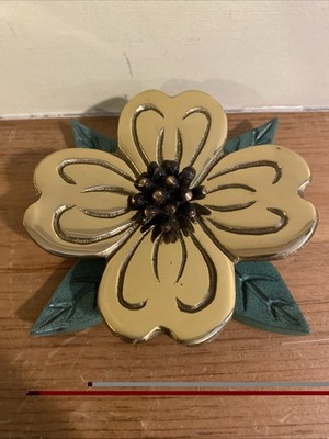 Michael Healy Poinsettia Flower Door Knocker Brass Bronze Cast Iron Signed NEW