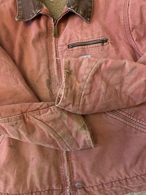 Vintage Carhartt Detroit Jacket WJ097 VRS Rose Pink Salmon Women's