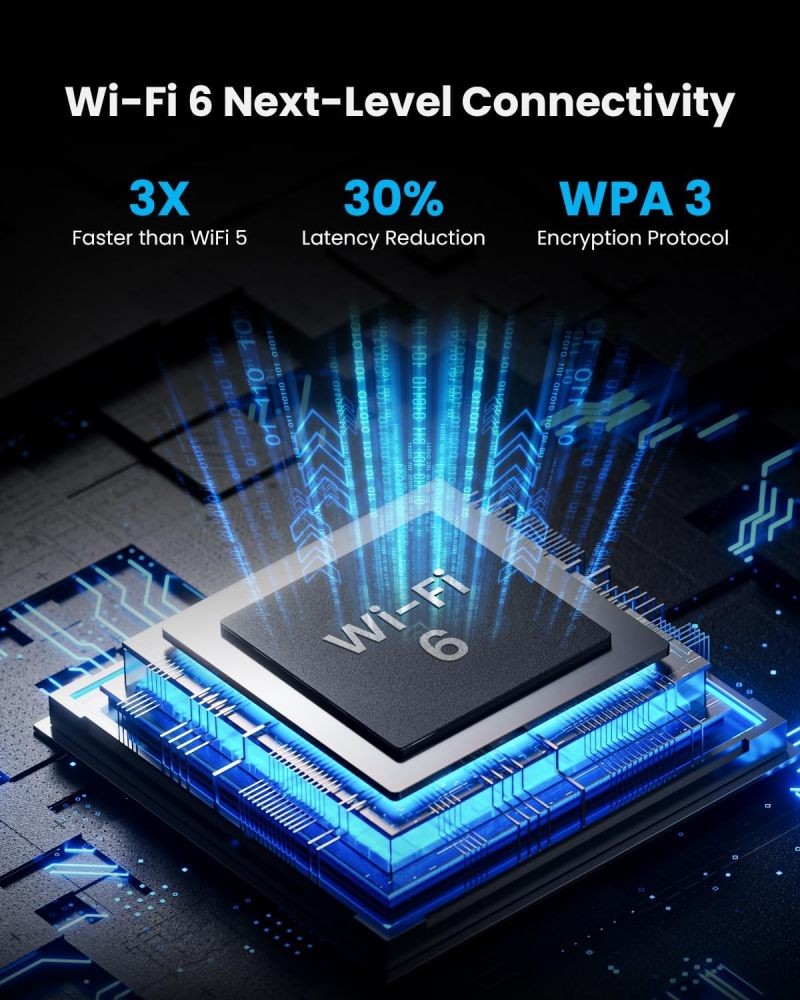 ieGeek 5MP Solar-Powered 360° Security Camera, with Spotlight/Siren, Color Night