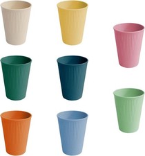 Becher Set Kunststoff 350ml bunt unzerbrechli...