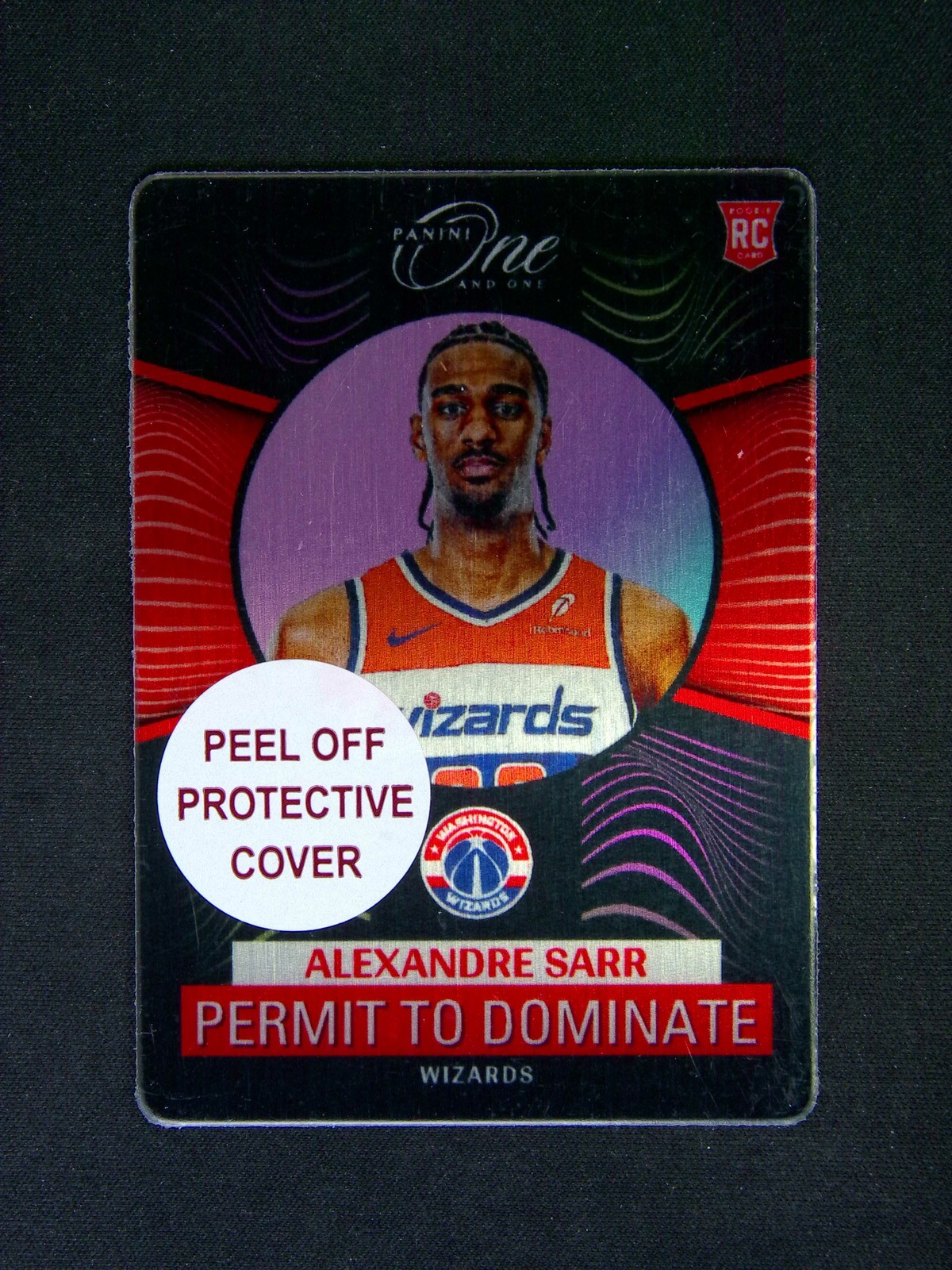 2024-25 Panini One And One Alexandre Sarr #9 RC Rookie Permit To Dominate SSP