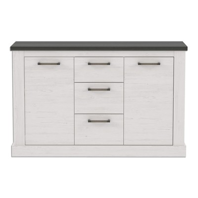 Sideboard - Pinie weiß - Touchwood - 141 cm Sideboard Kommode TV Sideboard