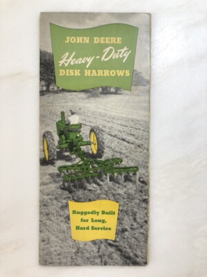 1949 JOHN DEERE DISK HARROWS Advertising Farm Tractor Brochure VINTAGE Original