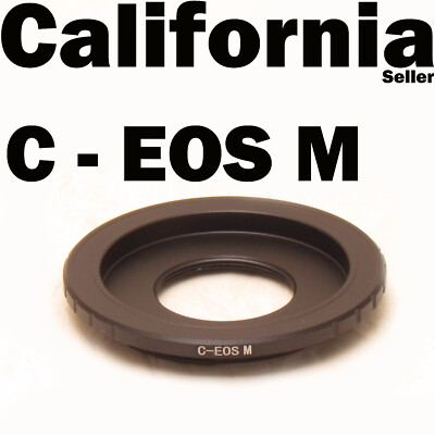 C to EOS M Lens Adapter EF-M C-Mount CCTV Cine Mirrorless Camera Body M50 M100