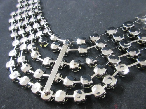New Cluster Rhinestones Choker Necklace Evening Party Elegant Prom Bridal Glam - Picture 12 of 12