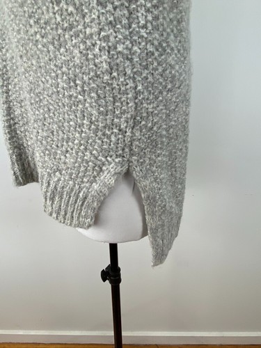 WITCHERY SIZE S WOMENS GREY ALPACA MIX CHUNKY KNIT TURTLENECK JUMPER SLEEVELESS - Picture 9 of 10