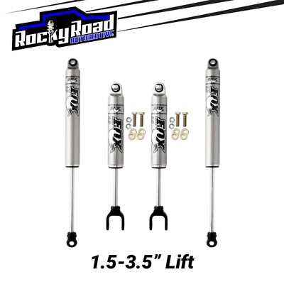 FOX 2.0 Shocks (4) for 11-19 Chevy Silverado GMC Sierra 2500HD 3500HD 1.5-3.5 