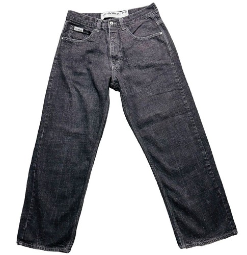 AVIREX Vtg Carpenter Jeans Mens 40x33 Blue Baggy Flag Y2K Wide Leg