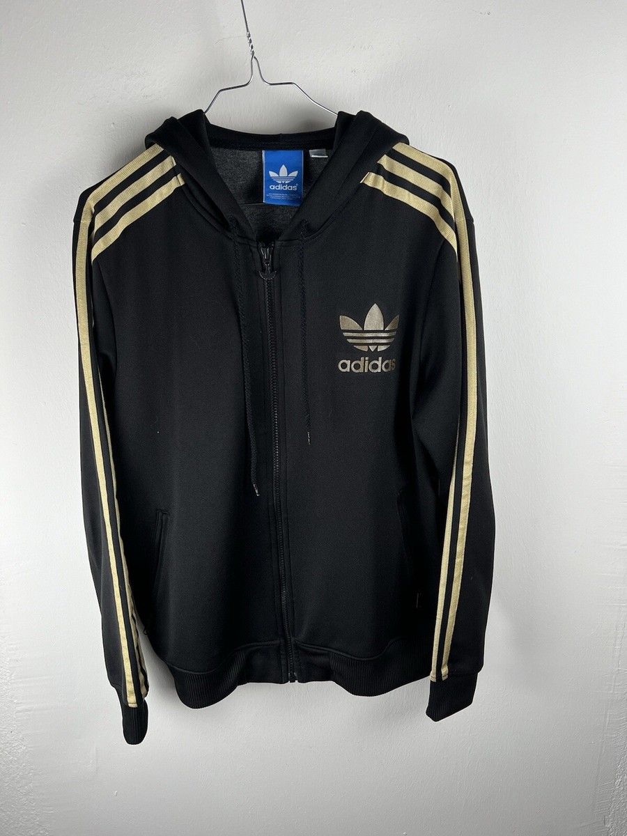 Adidas Originals Adidas Black And Gold Hoodie Women's Adidas